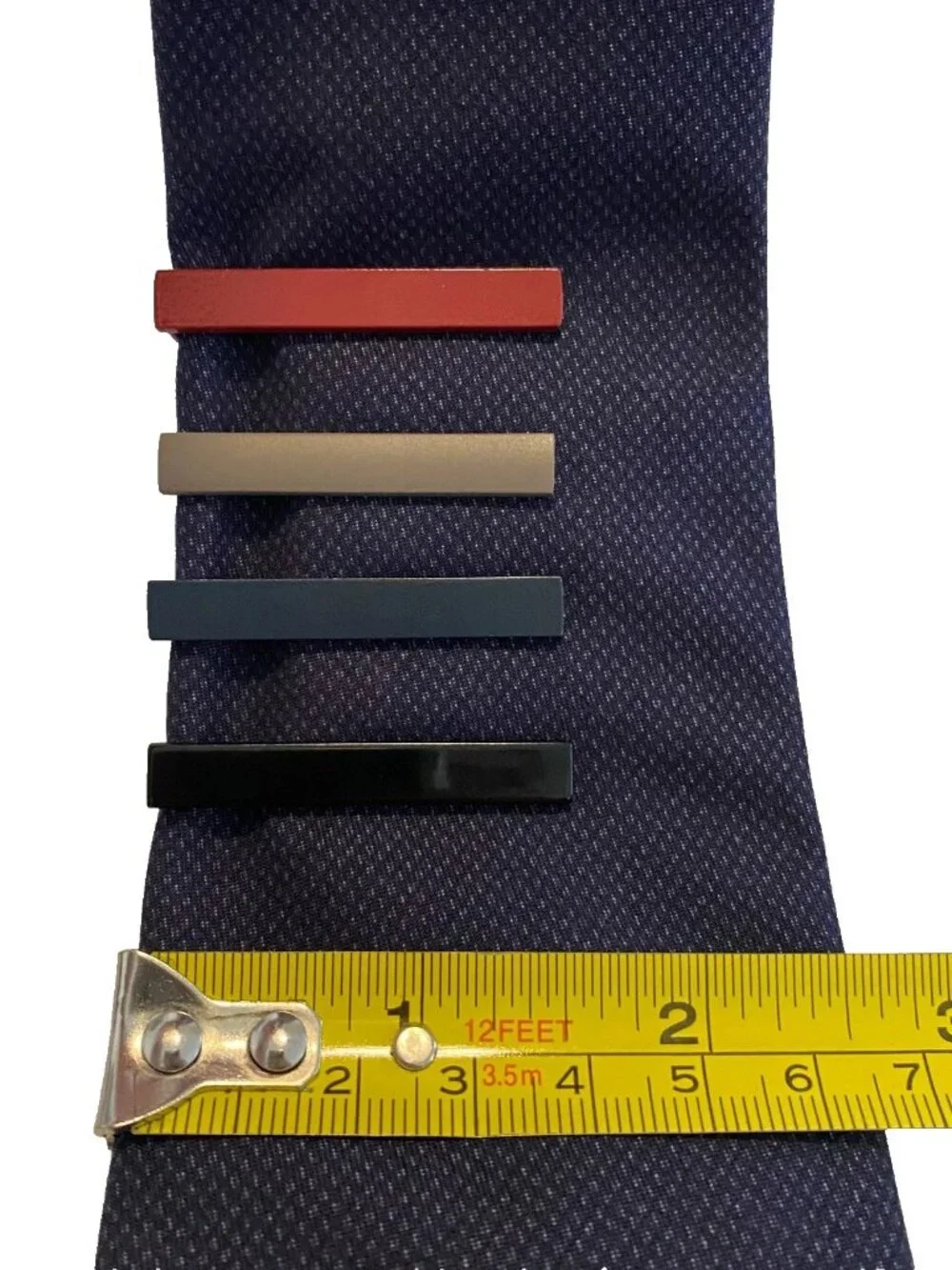 Lot of 4 Colored Tie Bars 1.5